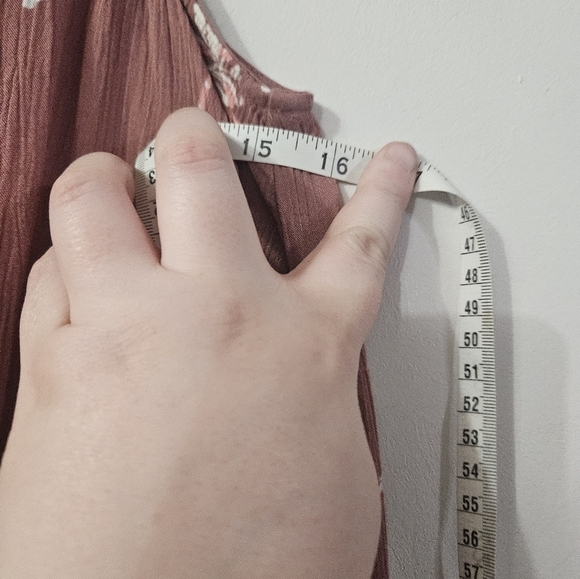 a.n.a Pink Tank Top with Tie Front and Floral Print! - Picture 4 of 5